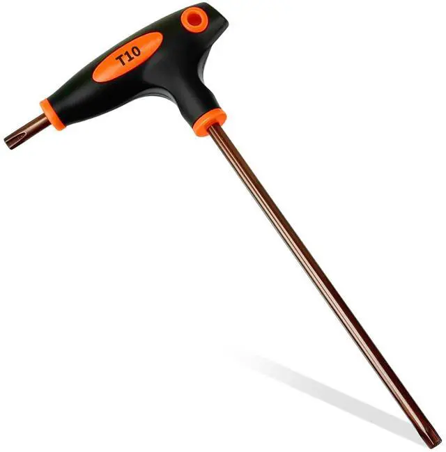 Main image of T10 Torx Screwdriver, Anti Tamper Proof Torx Key, S2 Steel T-Handle Dual End Wrench for Home Repair and Mechanical Maintenance