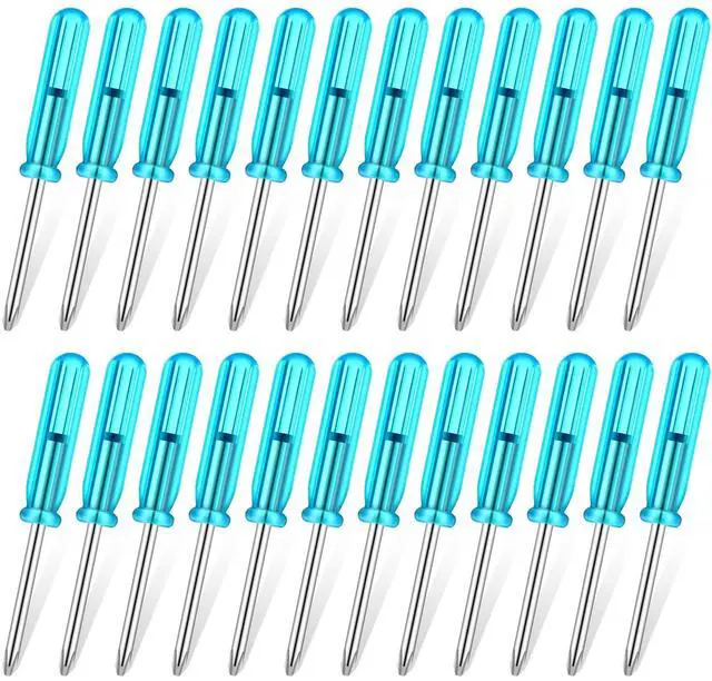 Main image of 100 Pack Mini Screwdriver Tops Tiny 2.0 mm Pocket Cross Head Eyeglass Screwdriver with Blue Non-slip Handle for Watches Cellphone Camera Laptop Repair Tool