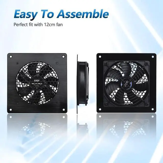 Alt view image 4 of 4 - 120MM Ventilation mesh for Cabinet AV Electronic Cabinet PC Computers, Also Includes a kit to Install an 120mm Fan.