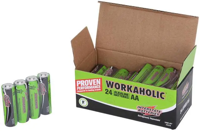 Main image of AA Alkaline Battery (24 Pack) All-Purpose 1.5V High Performance Batteries - Workaholic (DRY0070)