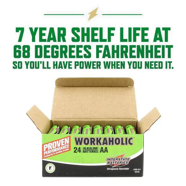 Alt view image 3 of 6 - AA Alkaline Battery (24 Pack) All-Purpose 1.5V High Performance Batteries - Workaholic (DRY0070)