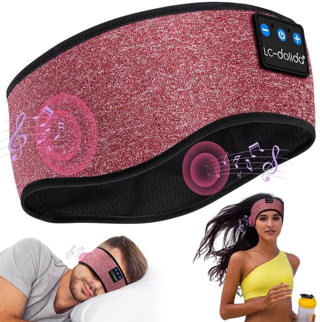 Main image of Sleep Headphones Bluetooth Headband Sleeping Wireless Headband Headphones with Thin HD Stereo Speakers Perfect for Side Sleepers, Sport, Yoga, Travel