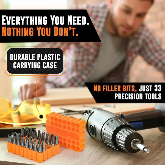 Alt view image 4 of 7 - Mutt Tools 33pc Security Bit Set - Complete Torx Security Screwdriver Set with Tamper Proof Bits - Star Bits, Hex, Spanner, Tri-Wing & Torq - Professional Security Torx Bit Set