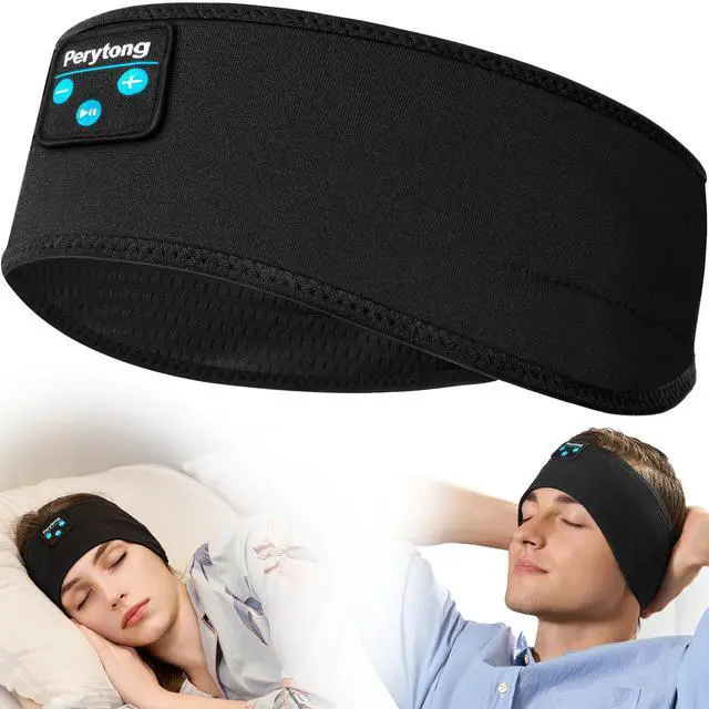 Main image of Sleep Headphones Wireless, Bluetooth Sports Headband Headphones with Ultra-Thin HD Stereo Speakers Perfect for Sleeping,Workout,Jogging,Yoga,Insomnia, Air Travel, Meditation (DeepBlack)