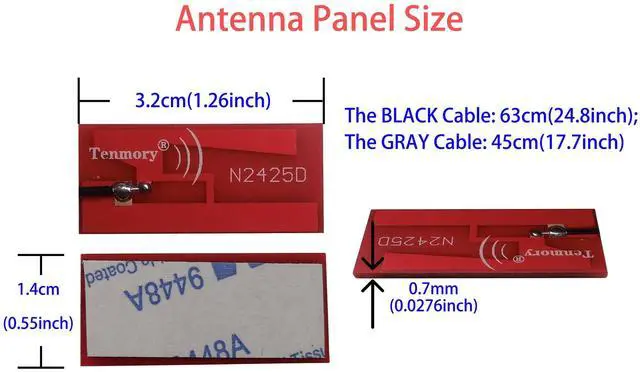 Alt view image 2 of 6 - U.FL Internal Antenna 2.4GHz 5GHz 3dBi Laptop WiFi Antennas for Mini PCIe 3160 7260 6235
