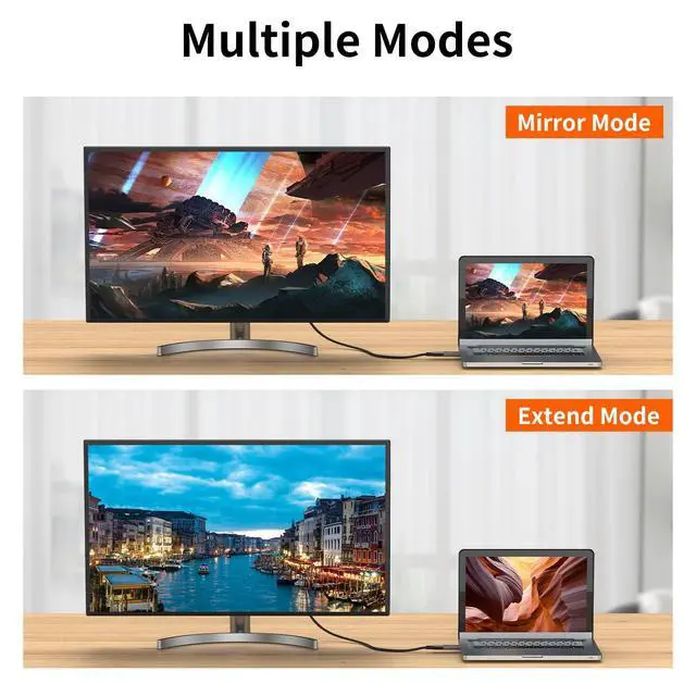 Alt view image 6 of 7 - Displayport to HDMI Adapter 4K 24K Gold Plated Displayport DP to HDMI Female ConverterUni-Directional Display Port to HDMI Converter Compatible for Lenovo, HP, Dell &More- Grey