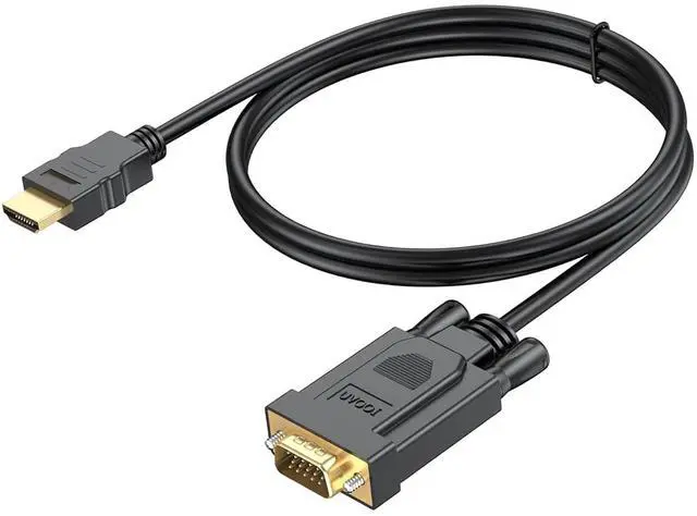 Main image of HDMI to VGA Cable 3FT, Computer HDMI to VGA Monitor Cord (Male to Male) Compatible for Raspberry Pi, Roku, Computer, Desktop, Laptop, PC, Monitor, Projector, HDTV and More-NOT Bidirectional