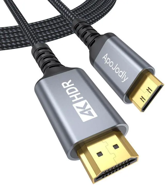 Main image of Mini HDMI to HDMI Cable 6FT, High Speed HDMI to Mini HDMI Cable for Portable Monitor 4K@60Hz HDMI Mini 2.0 Cord 2K,1080P, HDR Compatible with Camera, Camcorder, Laptop, HDTV, Graphics