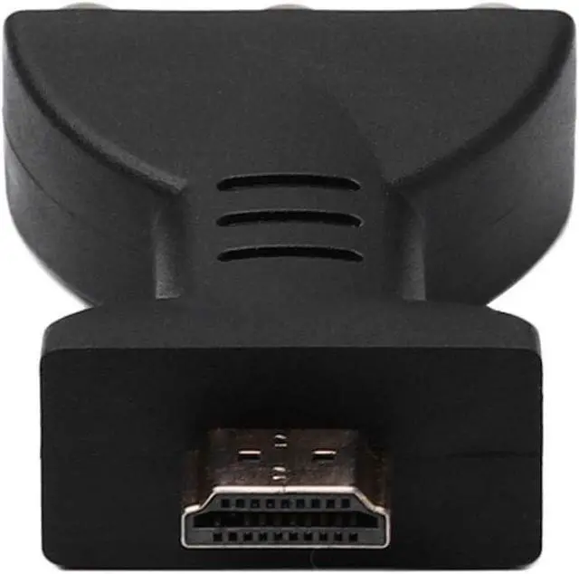 Alt view image 4 of 7 - Black HDMI to RCA Adapter, HDMI Male to 3 RCA Female Converter, AV Adaptor Audio Video Adapter Converter for TV HDTV DVD, Home Audio Accessories, Video Converters