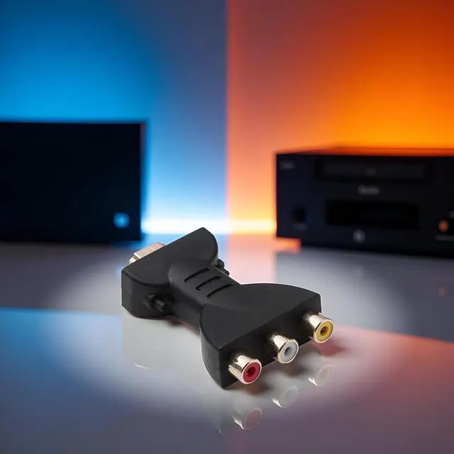 Alt view image 4 of 7 - HDMI to RCA Adapter, Male to 3 Female AV Converter for HDTV DVD, Black