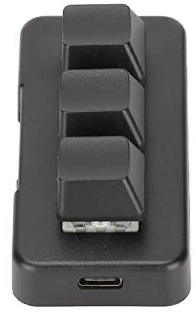 Alt view image 5 of 7 - 3 Key Keypad, ABS RGB Backlit Mini 3 Keys USB Interface Keypad Mechanical Programmable Plug and Play Macro Keypad for Computer (Black)