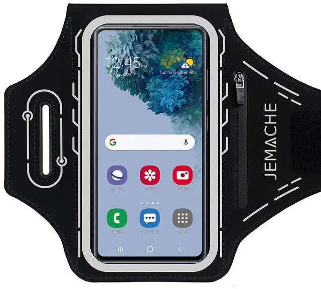 Main image of Armband for Samsung Galaxy S26 S25 S24 S23 S22 Ultra/Plus/FE, Gym Running Workouts Arm Band with Earbuds Holder (Black)