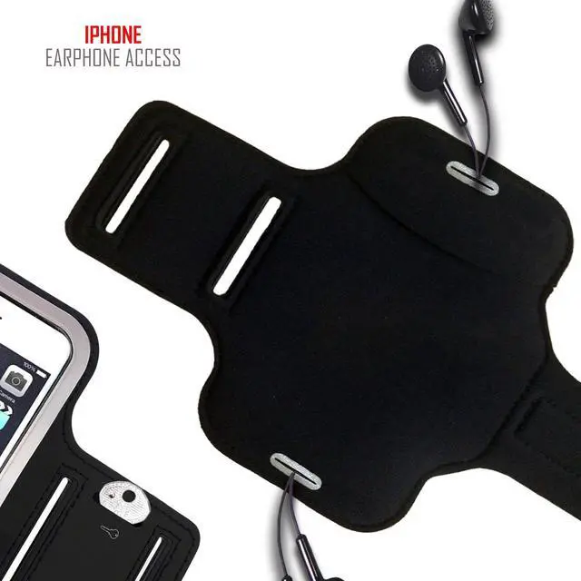 Alt view image 4 of 5 - Running Armband for iPhone SE 2020 / SE 2022 with Fingerprint ID Access. Sports Phone Arm Case Holder for Jogging, Gym Workouts