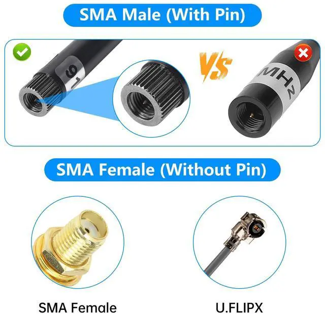 Alt view image 4 of 7 - 3 Pack 915MHz Antenna LoRa 10dBi Gain Soft Whip Antenna,Long Range high gain meshtastic Antenna 17cm Omni SMA Metal Interface Connector for Lora V3 Meshtastic eap32 915MHz OLED Board