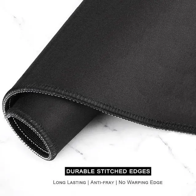 Alt view image 5 of 7 - Desk Pad, XL Extended Large Gaming Mouse Pad 31.5 x 11.8 Inch, Waterproof Mousepad with Stitched Edges, Non-Slip Computer Keyboard Laptop Mat for Women Men Office Work, Silent Night Flowers