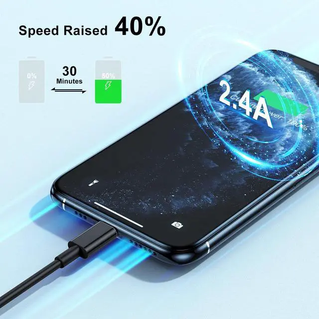 Alt view image 4 of 7 - 3ft iPhone Charger, USB A to Lightning Charging Cord, 3 Feet Original Lightning to USB Cable, 3 Foot iPhone Charging Cable for iPhone 14 Pro Max/14/13 Pro/13/12 Mini/11/XS/XR/8/7/6S/5/SE,iPad