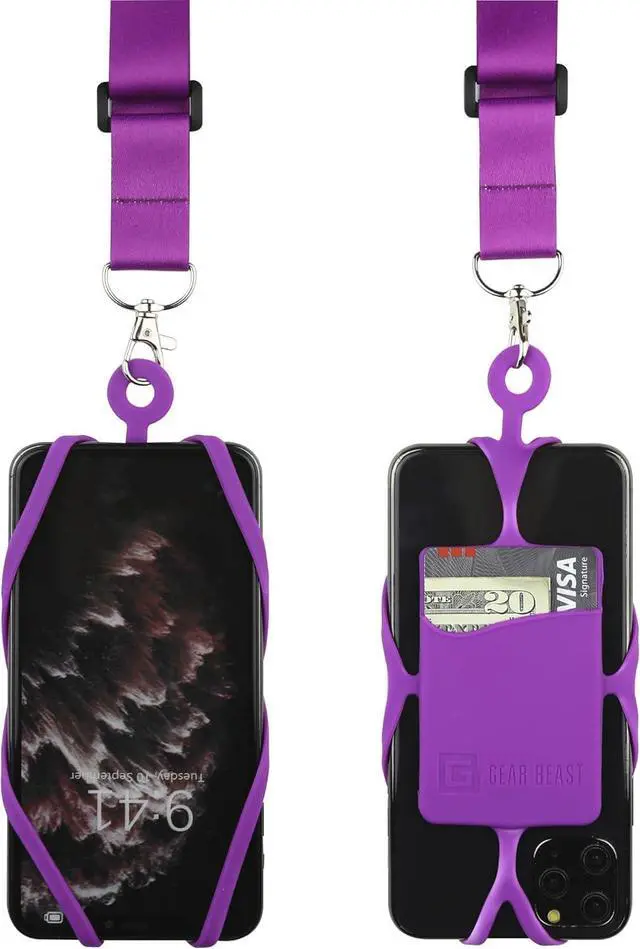 Main image of Cell Phone Lanyard with Adjustable Neck Strap Compatible with iPhone Galaxy & Most Smartphones