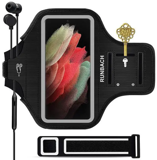 Main image of Armband for Samsung Galaxy S25 Ultra/S24 Ultra/S23 Ultra/S22 Ultra/S21+ 5G/S21 Ultra/S20 Ultra/Note 20 Ultra,Galaxy F16/F06/F05/A56/A36/A26/A16/M16/M06/M05/M55(Black)