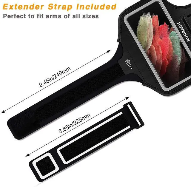 Alt view image 2 of 7 - Armband for Samsung Galaxy S25 Ultra/S24 Ultra/S23 Ultra/S22 Ultra/S21+ 5G/S21 Ultra/S20 Ultra/Note 20 Ultra,Galaxy F16/F06/F05/A56/A36/A26/A16/M16/M06/M05/M55(Black)