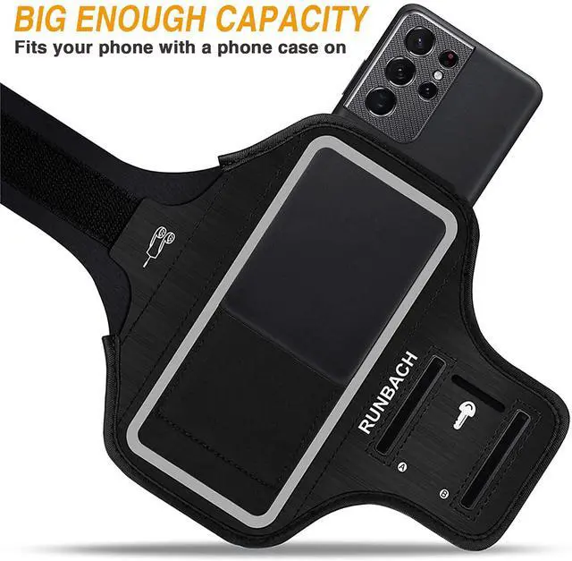 Alt view image 6 of 7 - Armband for Samsung Galaxy S25 Ultra/S24 Ultra/S23 Ultra/S22 Ultra/S21+ 5G/S21 Ultra/S20 Ultra/Note 20 Ultra,Galaxy F16/F06/F05/A56/A36/A26/A16/M16/M06/M05/M55(Black)