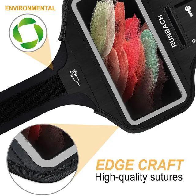 Alt view image 7 of 7 - Armband for Samsung Galaxy S25 Ultra/S24 Ultra/S23 Ultra/S22 Ultra/S21+ 5G/S21 Ultra/S20 Ultra/Note 20 Ultra,Galaxy F16/F06/F05/A56/A36/A26/A16/M16/M06/M05/M55(Black)