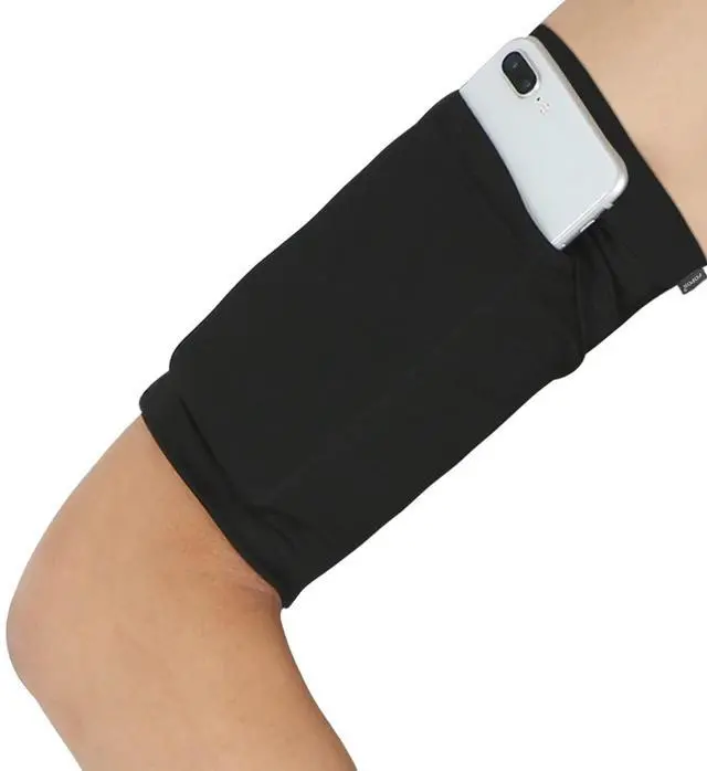 Main image of Smaller Thinner XSmall Cell Phone Armband for Fitness Workouts Gym Exercise Working Out Training Marathon Walking Skating Riding Cycling Gardening Yoga Armband Sleeve for Thin Women Men/XSmall/Black