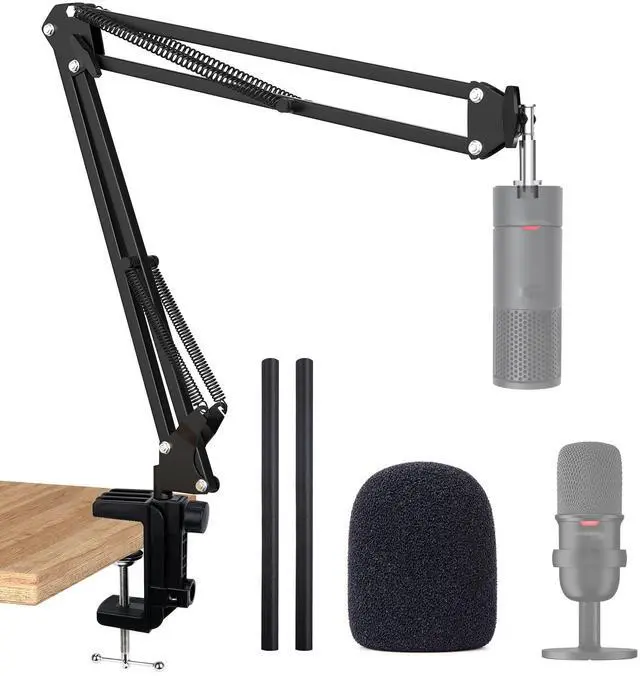 Main image of SoloCast 2 Mic Arm with Pop Filter Windscreen - Gaming Microphone Stand Compatible with SoloCast 2, Mic Stand with Foam Cover