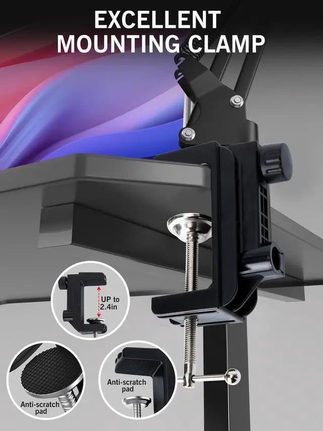 Alt view image 6 of 7 - SoloCast 2 Mic Arm with Pop Filter Windscreen - Gaming Microphone Stand Compatible with SoloCast 2, Mic Stand with Foam Cover