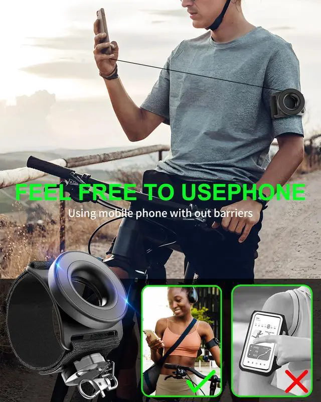 Alt view image 4 of 7 - Running Phone Armband&Wristband Holder, Upgraded N52 Magnetic Telescopic Anti-Drop Lanyard, 360° Rotatable Strap for iPhone Samsung Android