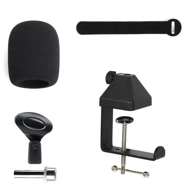 Alt view image 2 of 6 - Pink Microphone Boom Arm, Heavy Duty Suspension Scissor Mic Stand with Shock Mount & Pop Filter, Adjustable Desk Clamp for Blue Yeti/Snowball Ice for Live Stream/Recording/ASMR