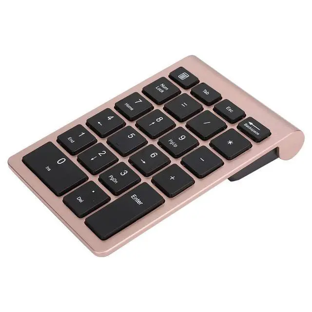 Alt view image 2 of 7 - 22 Keys 2.4G Wireless Mini USB Ergonomic Keyboard with Receiver (Rose Gold)