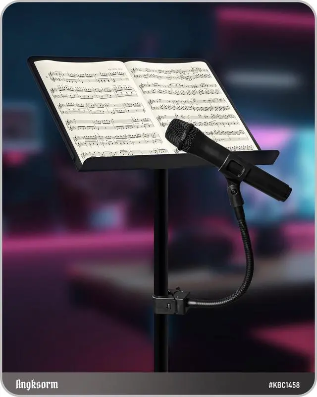Alt view image 6 of 7 - 13" Gooseneck Mic Stand w/Super Crab Clamp, Flexible Microphone Arm Mount Holder, Compatible with Music Stands, Mic Stands, Tripods, Boom Arms - KBC1458