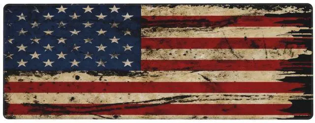Main image of Xl American Flag Large Gaming Mouse Pad, Long Extended Full Mouse Mat for Top Keyboard Table with USA Flag Design, Cute Big Stitched Mousepad Gifts for Women Office Decor(Red, 31.5*11.8 In)