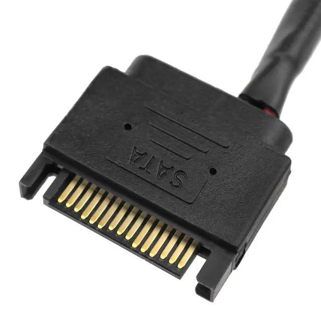 Alt view image 3 of 4 - PC Fan Splitter SATA to 2 x 3 pin /4 pin PMW 12V PC Case Fan Power Adapter Cable, 3 pin or 4 pin (PWM Connector) to 15 pin SATA Computer Radiator Cooling Fan Splitter Y Power Cable 4pcs