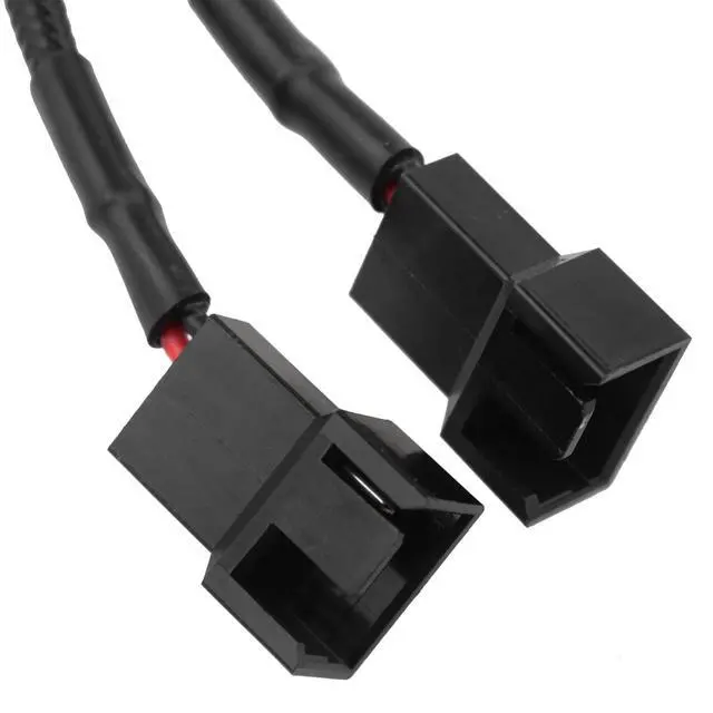 Alt view image 2 of 4 - PC Fan Splitter SATA to 2 x 3 pin /4 pin PMW 12V PC Case Fan Power Adapter Cable, 3 pin or 4 pin (PWM Connector) to 15 pin SATA Computer Radiator Cooling Fan Splitter Y Power Cable 4pcs