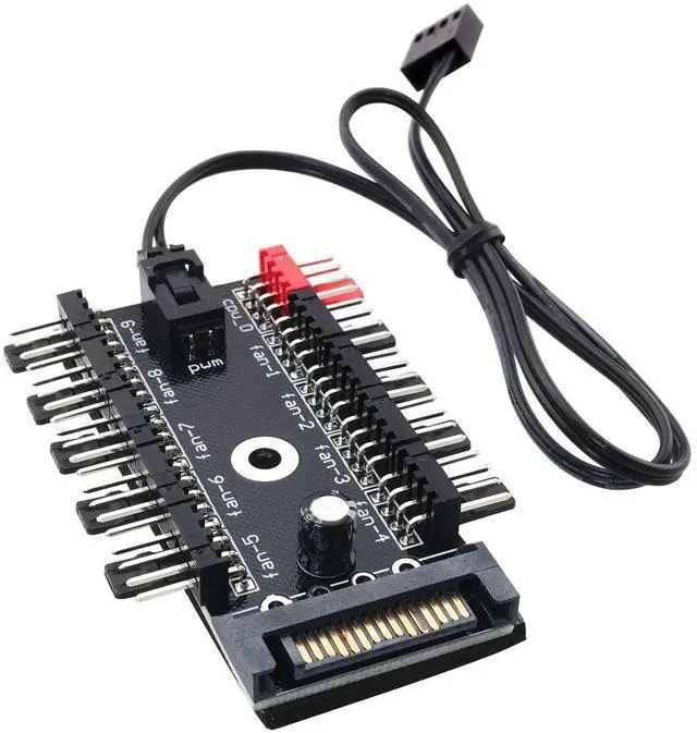 Main image of 1PC PC Chassis Fan Hub CPU Cooling HUB Fan PWM SATA Controller Speed Controller