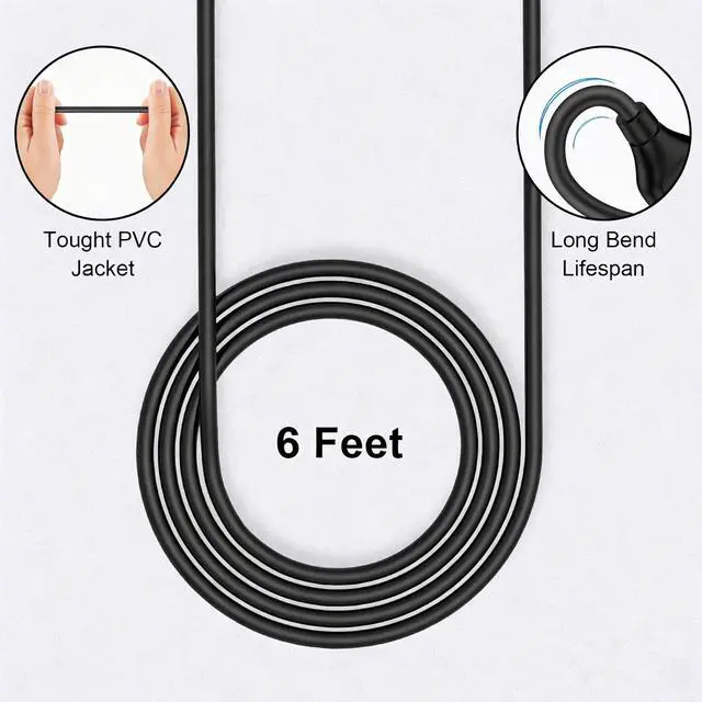 Alt view image 7 of 7 - USB Extension Cable 6ft, USB 3.0 Extension Cord, Type A Male to USBA Female 5Gbps High Data Transfer Extender Cable for Keyboard, Printer, Camera, Hard Drive, Headset, Mouse, Xbox, Webcam, Flash Drive