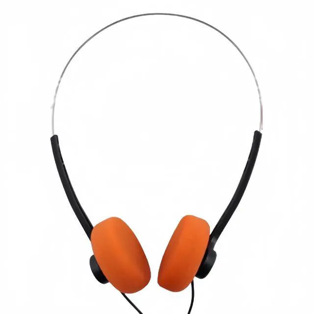 Main image of Retro Over-Ear Headphon Retro Wired Headphones Retro Orange Foam, Headphone with Adjustable Headband for Most Mobile Phones Playback Pevices Headphones (Orange)