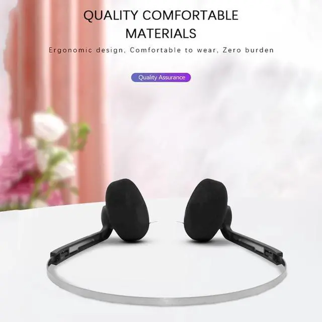 Alt view image 2 of 7 - Retro Over-Ear Earphones, Retro Headphones Wired,Mini Stereo Lightweight Headphone with Cord, 80s 90s Vintage Headset Wired,Headphone for Most Mobile Phones Playback Headphones (Black)