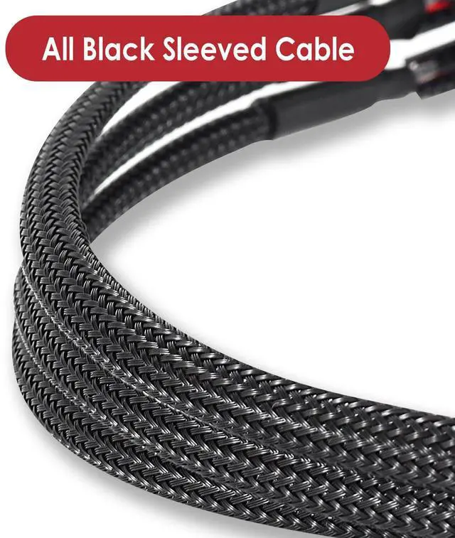 Alt view image 4 of 6 - 10.4 Inch PWM Fan Splitter Cable Pack - 3 Way + 2 Way for Desktop Computer Case Fans