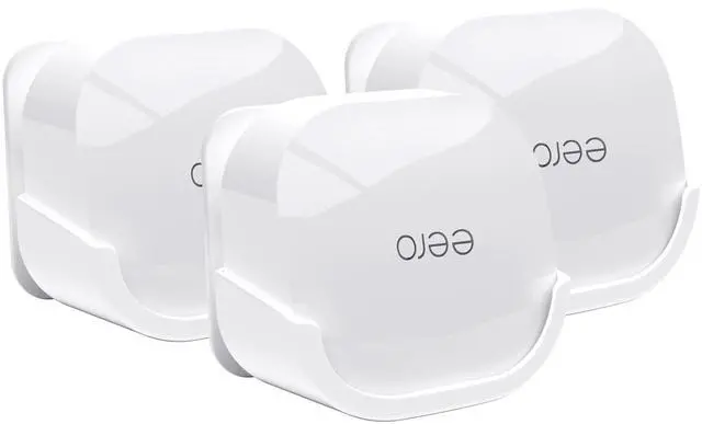 Main image of 3Pack Wall Mount Holder for eero 6 Plus 6+ and eero 6 Router Mesh Wi-Fi System,Wall Mount Stand Bracket for eero 6 Plus and eero 6 tri-Band Mesh,Wall Bracket for eero 6+ Extender Router Wire Organizer
