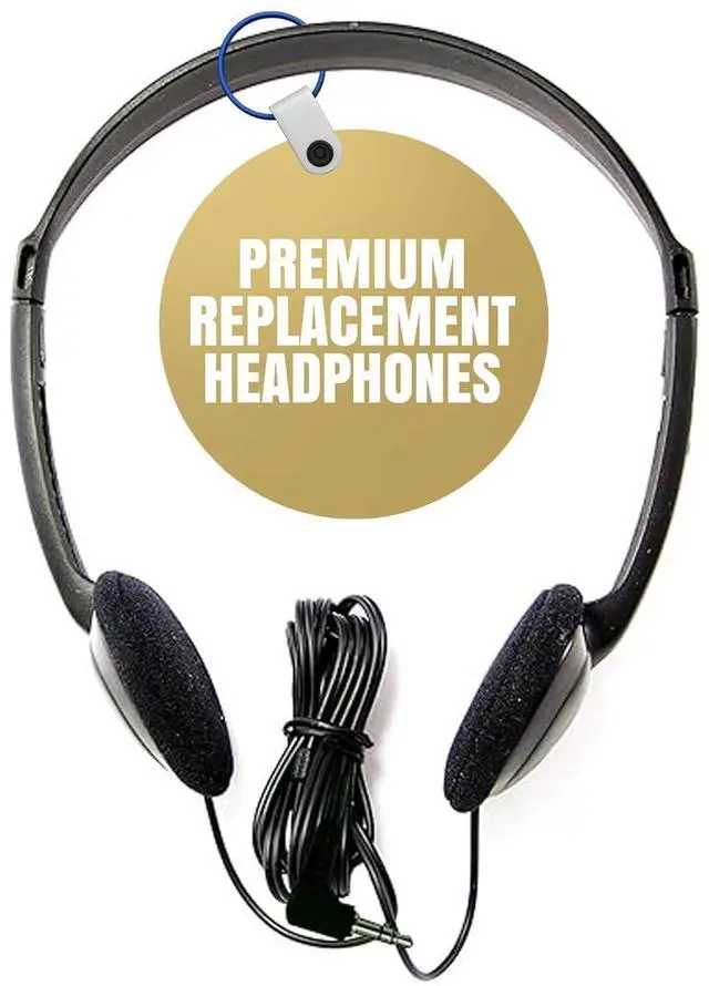 Main image of Premium - Small Replacement Lightweight Headphones,Small, Portable and Comfortable Wired Headphones, Ideal for Pocket Talker Device and Sound Amplifiers