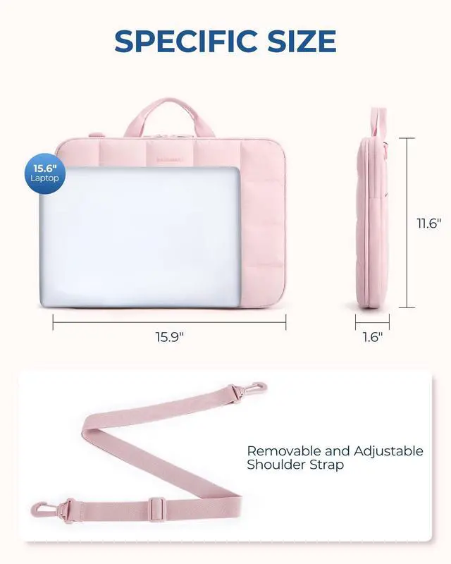 Alt view image 4 of 7 - Laptop Case with Handle, Puffy Laptop Sleeve Bag for Women
