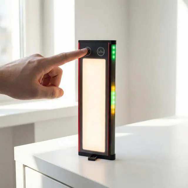 Alt view image 6 of 6 - Music Sync & RGB Ambient Lighting Touch Control Portable Night Light for Camping Gaming Bedroom Office Rechargeable Cordless Table Lamp with Rhythm Pickup & Bias Lighting