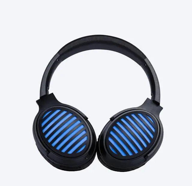 Alt view image 5 of 7 - 772D Headphones Wired, Over-Ear Headphones Foldable Corded Stereo 3.5mm (Black/Blue)