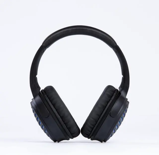 Alt view image 4 of 7 - 772D Headphones Wired, Over-Ear Headphones Foldable Corded Stereo 3.5mm (Black/Blue)