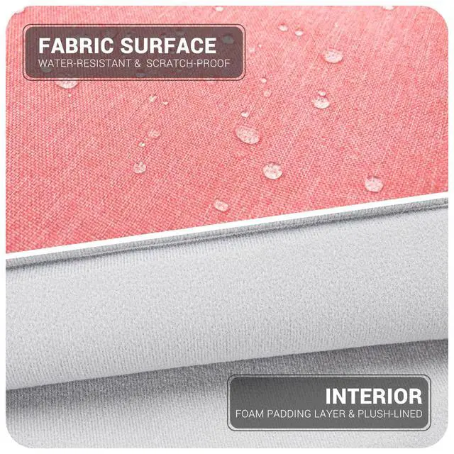 Alt view image 3 of 6 - 14-15 Inch Laptop Sleeve Bag Carrying Case Protective Computer Cover with Handle Shoulder Strap Compatible with 15 inch MacBook Air M5 M4 M3 M2 Acer ASUS HP Surface Dell Chromebook, Pink