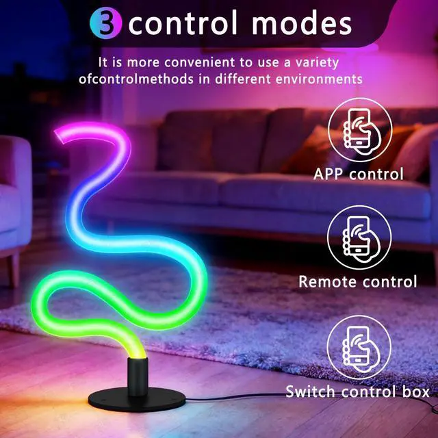 Alt view image 6 of 7 - Corner Floor Lamp,RGB LED Corner Lamp, Transformable Floor Lamp with App and Remote Control,16 Million DIY Colors, Music Sync, Timer Setting for Living Rooms, Gaming Rooms, Bedrooms and Gaming Rooms
