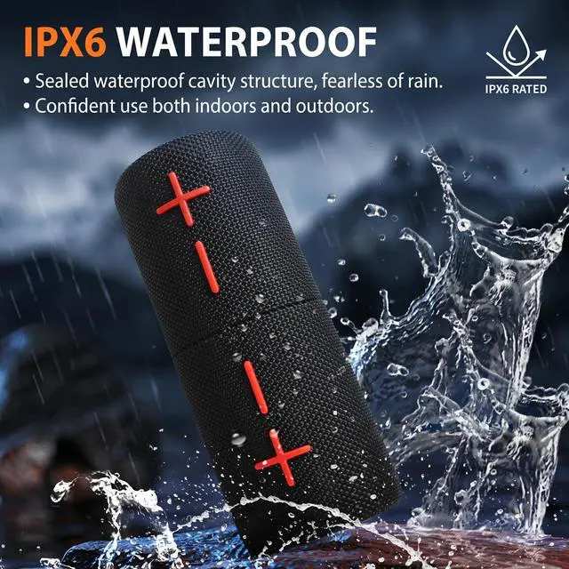 Alt view image 5 of 7 - 2 in 1 Magnetic Dual Splittable Bluetooth Speaker, IPX6 Waterproof Split Portable Wireless Speaker with 20W Loud Stereo Sound, Bluetooth V5.3, 24H Playtime, Multiple pairing for Home,Outdoor or Travel