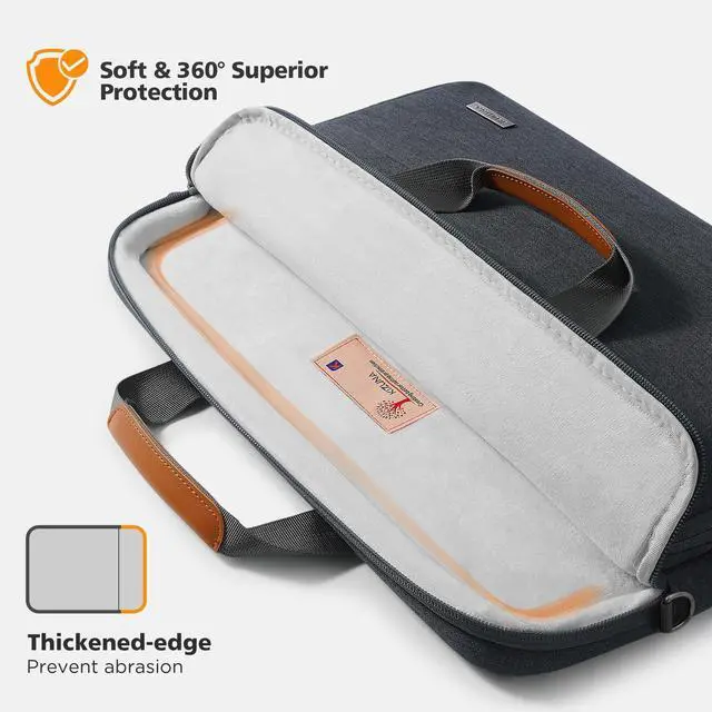 Alt view image 5 of 6 - Laptop Bag Case 17 17.3" Inch Computer Shoulder Sleeve for 17" Lenovo IdeaPad 3i Gen 7/ThinkBook Plus 17/ASUS Vivobook 17/LG gram 17/17.3" Dell XPS 17/MSI 17/HP,Grey